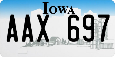 IA license plate AAX697