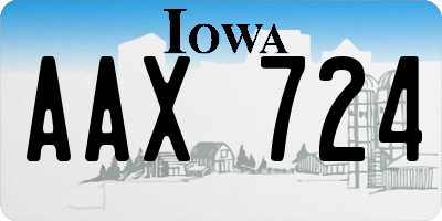 IA license plate AAX724