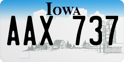 IA license plate AAX737