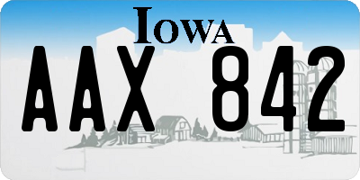 IA license plate AAX842