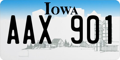 IA license plate AAX901