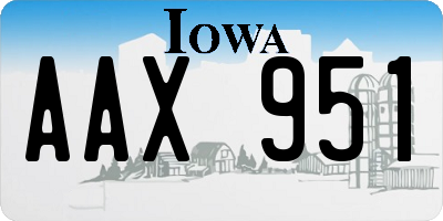 IA license plate AAX951