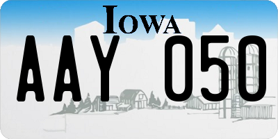 IA license plate AAY050