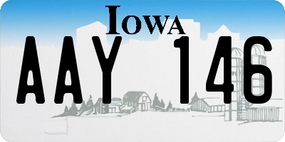 IA license plate AAY146