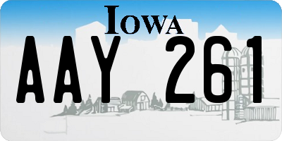 IA license plate AAY261