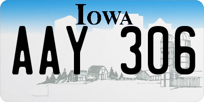IA license plate AAY306