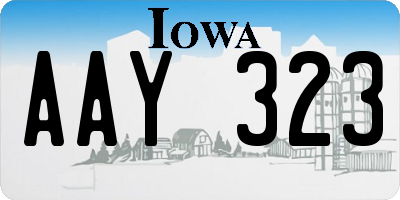 IA license plate AAY323