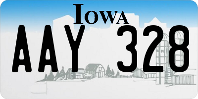 IA license plate AAY328
