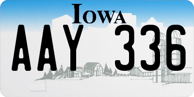 IA license plate AAY336