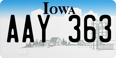 IA license plate AAY363