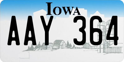 IA license plate AAY364