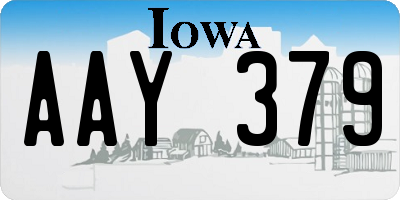IA license plate AAY379