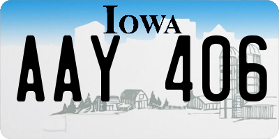 IA license plate AAY406