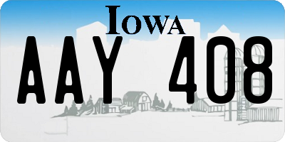 IA license plate AAY408