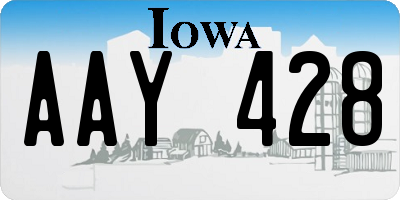 IA license plate AAY428