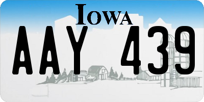 IA license plate AAY439