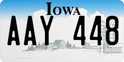 IA license plate AAY448