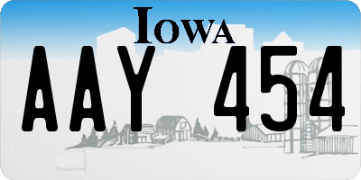 IA license plate AAY454