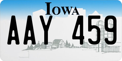 IA license plate AAY459