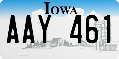 IA license plate AAY461