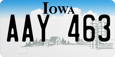 IA license plate AAY463