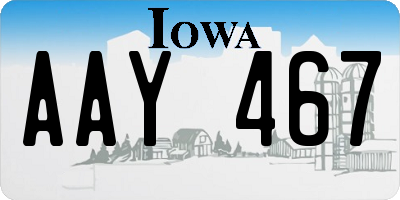 IA license plate AAY467