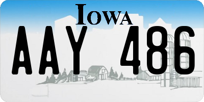 IA license plate AAY486