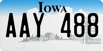 IA license plate AAY488