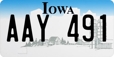 IA license plate AAY491