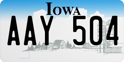 IA license plate AAY504