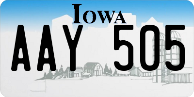 IA license plate AAY505