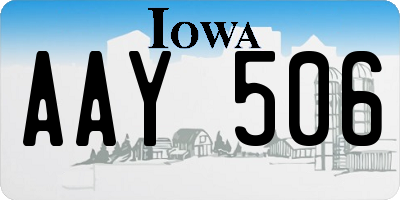 IA license plate AAY506