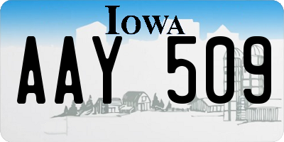 IA license plate AAY509