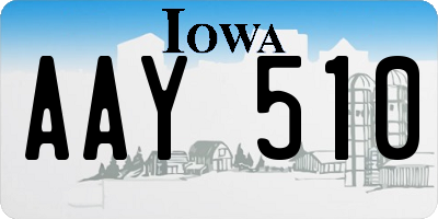 IA license plate AAY510