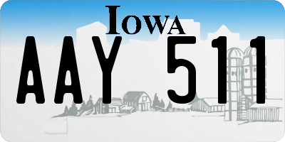 IA license plate AAY511