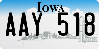 IA license plate AAY518