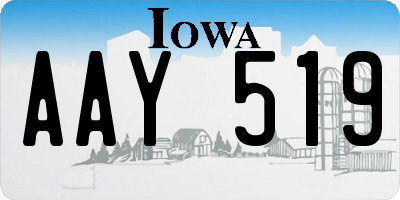 IA license plate AAY519