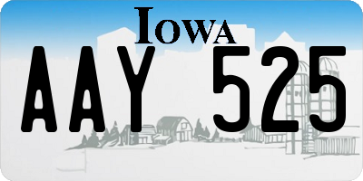 IA license plate AAY525