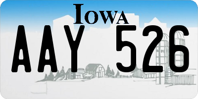 IA license plate AAY526