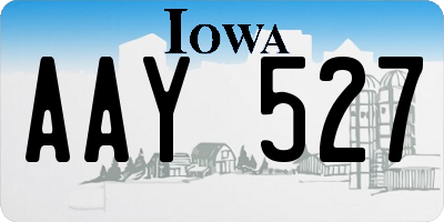 IA license plate AAY527