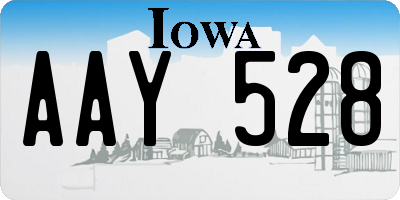 IA license plate AAY528