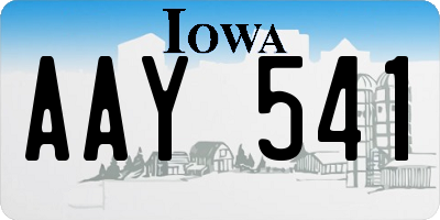IA license plate AAY541
