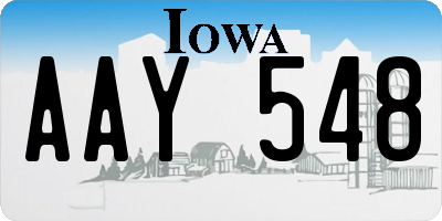 IA license plate AAY548