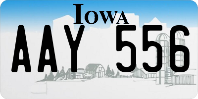 IA license plate AAY556