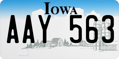 IA license plate AAY563