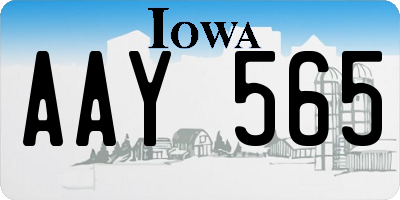 IA license plate AAY565