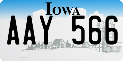 IA license plate AAY566