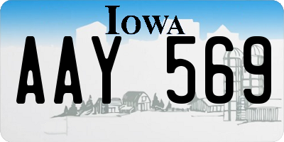 IA license plate AAY569