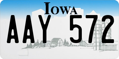 IA license plate AAY572