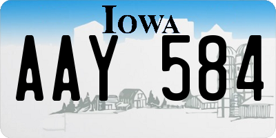 IA license plate AAY584